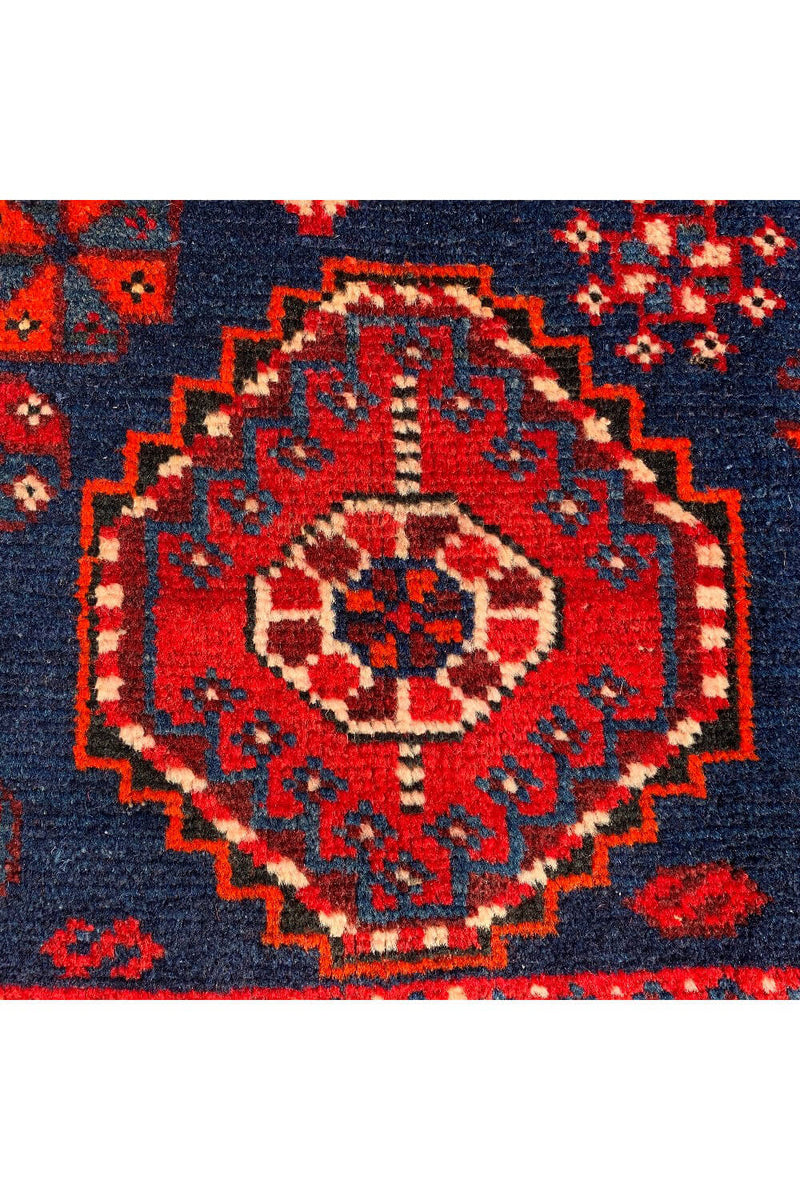 Authentic Hand Knotted Vintage Shrz Wool Area Rug 10.7 X 7.4 Ft (269 Ger)