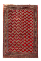 Authentic Hand Knotted Vintage Pakistani Felpah Bokhara Wool Area RUG 12.4 X 9.1 Ft (272 Ger)