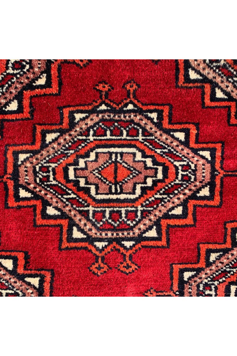 Authentic Hand Knotted Vintage Pakistani Felpah Bokhara Wool Area RUG 12.4 X 9.1 Ft (272 Ger)