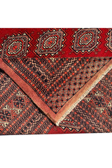 Authentic Hand Knotted Vintage Pakistani Felpah Bokhara Wool Area RUG 12.4 X 9.1 Ft (272 Ger)