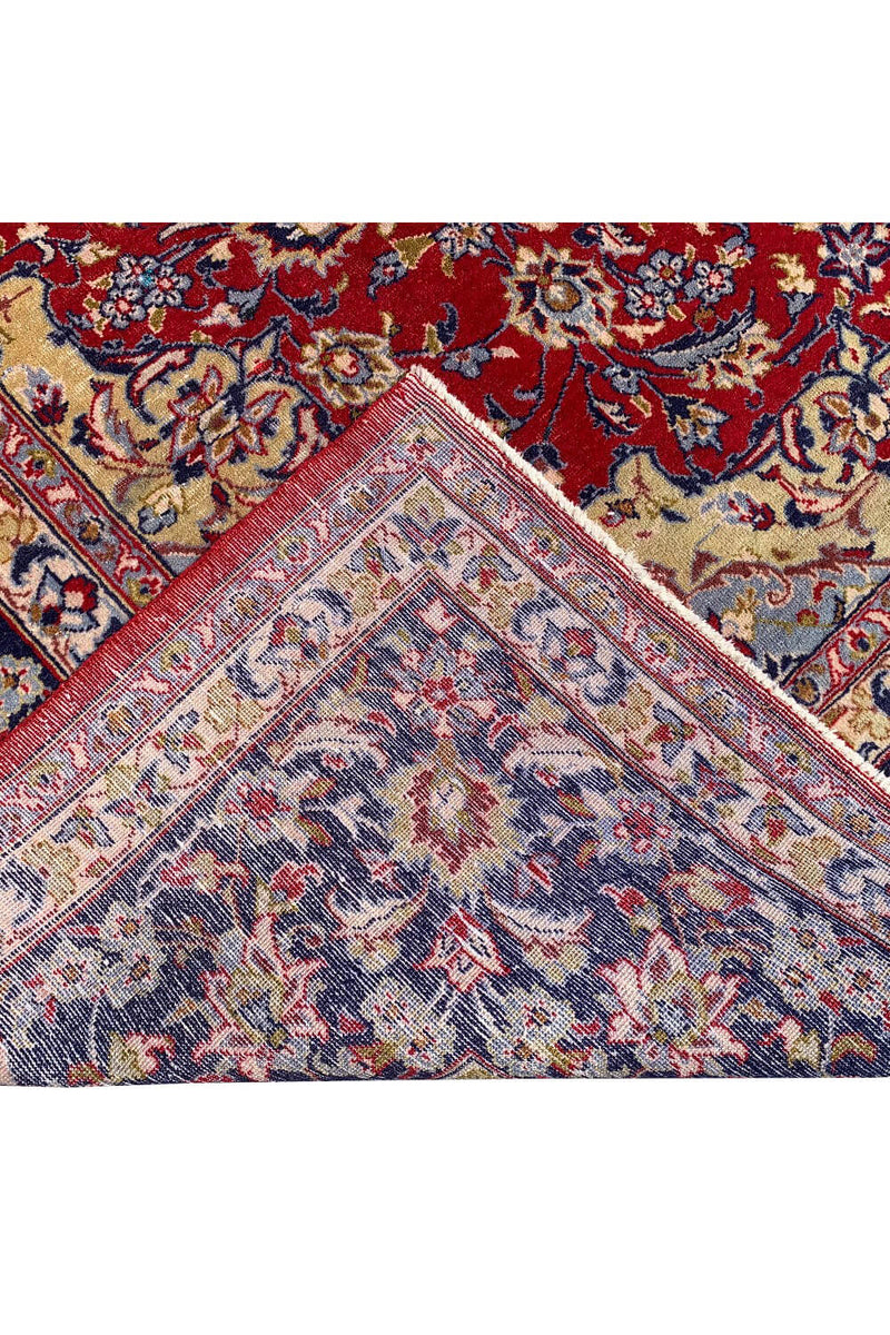 Distressed Hand Knotted Vintage Qashoun Wool Area Rug 12.10 X 9.8 Ft (282 Ger)