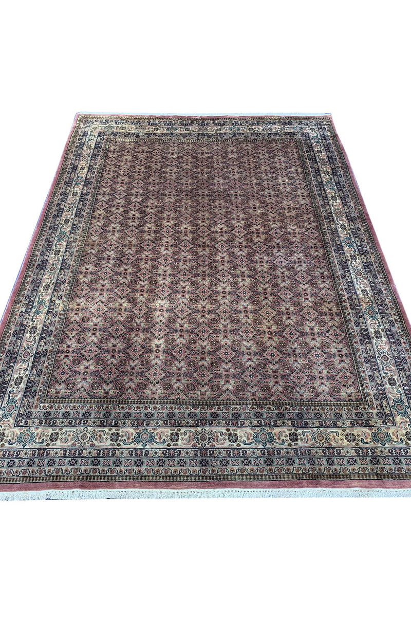 Authentic Hand Knotted Vintage Bijour Wool Area Rug 11.3 X 8.2 Ft (296 GER)