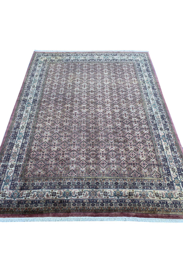 Authentic Hand Knotted Vintage Bijour Wool Area Rug 11.3 X 8.2 Ft (296 GER)