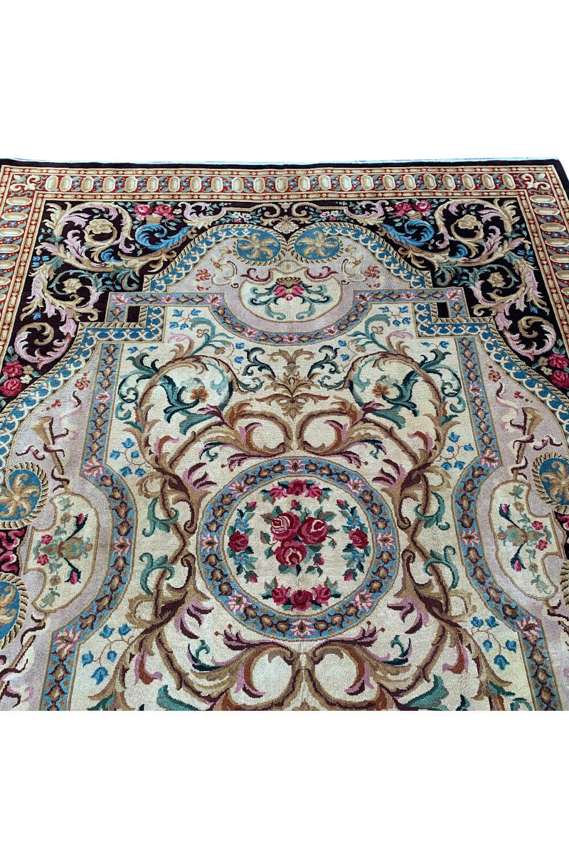 Authentic Hand Knotted Vintage Hareez Wool Area Rug 11.6 X 8.4 Ft (301 Ger)