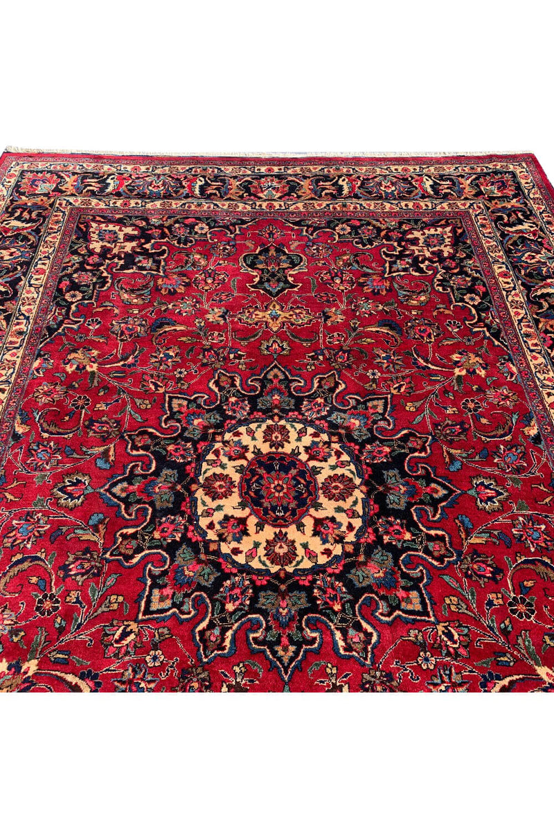 Authentic Hand Knotted Vintage Mashoud Wool Area Rug 11.5 X 8.1 Ft (326 Ger)