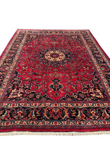 Authentic Hand Knotted Vintage Mashoud Wool Area Rug 11.5 X 8.1 Ft (326 Ger)