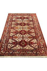 Authentic Hand Knotted Vintage Afghani Wool Area Rug 8.2 X 5.7 Ft (412 Ger)