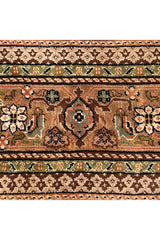 Authentic Hand Knotted Vintage Badam Gul Wool Area Rug 9.6 X 6.6 Ft (423 Ger)