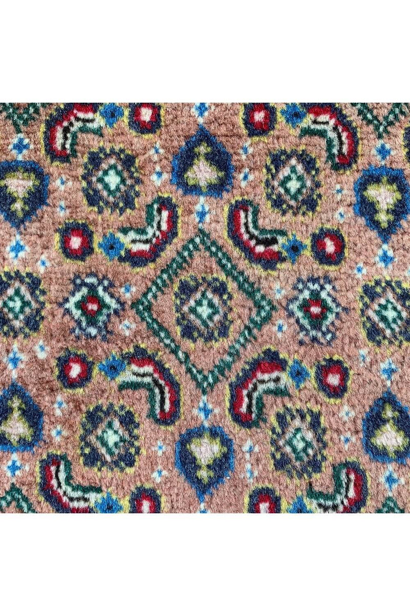 Authentic Hand Knotted Vintage Yamoud Wool Area Rug 10.11 X 7.11 Ft (302 Ger)