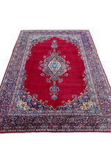 Authentic Antique Hand Knotted Vintage Qashoun Wool Area Rug 12.3 X 8.7 Ft (293 Ger)