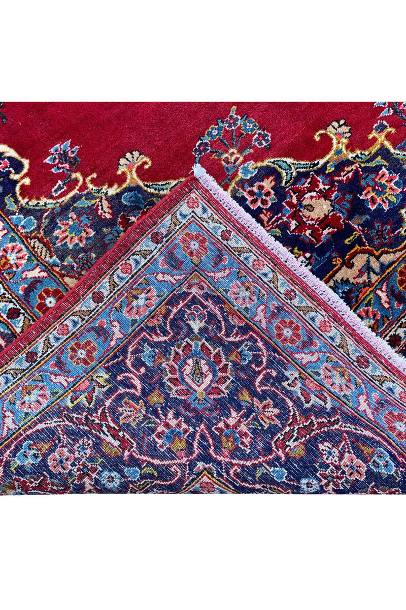 Authentic Antique Hand Knotted Vintage Qashoun Wool Area Rug 12.3 X 8.7 Ft (293 Ger)