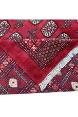Authentic Hand Knotted Vintage Pakistani Bokara Jhaldar Wool Area Rug 10.2 X 7.3 Ft (303 Ger)