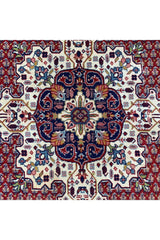 Authentic Hand Knotted Vintage Badam Gul Mir Wool Area Rug 11.6 X 8.3 Ft (305 Ger)