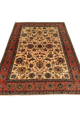 Authentic Hand Knotted Vintage Tabreez Wool Area Rug 11.4 X 8.2 Ft (329 Ger)