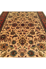 Authentic Hand Knotted Vintage Tabreez Wool Area Rug 11.4 X 8.2 Ft (329 Ger)