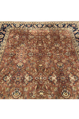 Authentic Hand Knotted Vintage Tabreez Wool Area Rug 9.8 X 6.5 Ft (394 Ger)