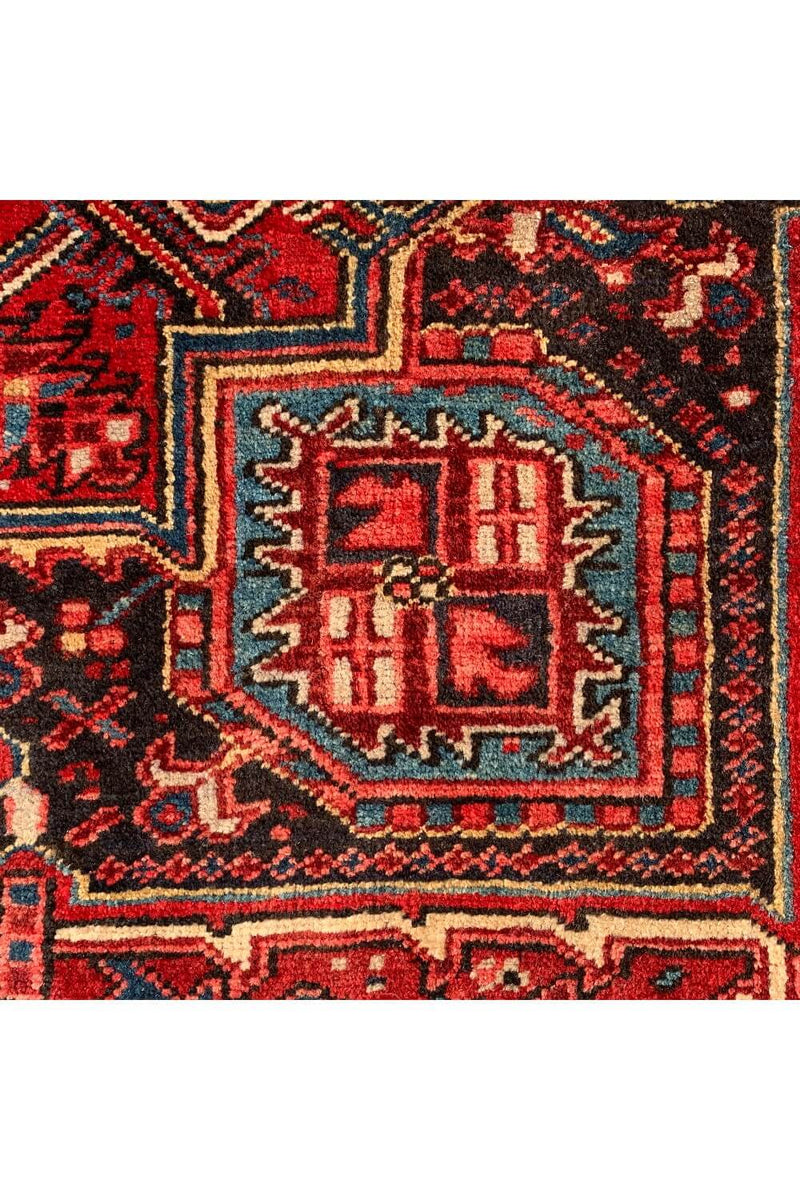 Authentic Hand Knotted Vintage Hareez Wool Area Rug 11.4 X 8.0 Ft (349 Ger)