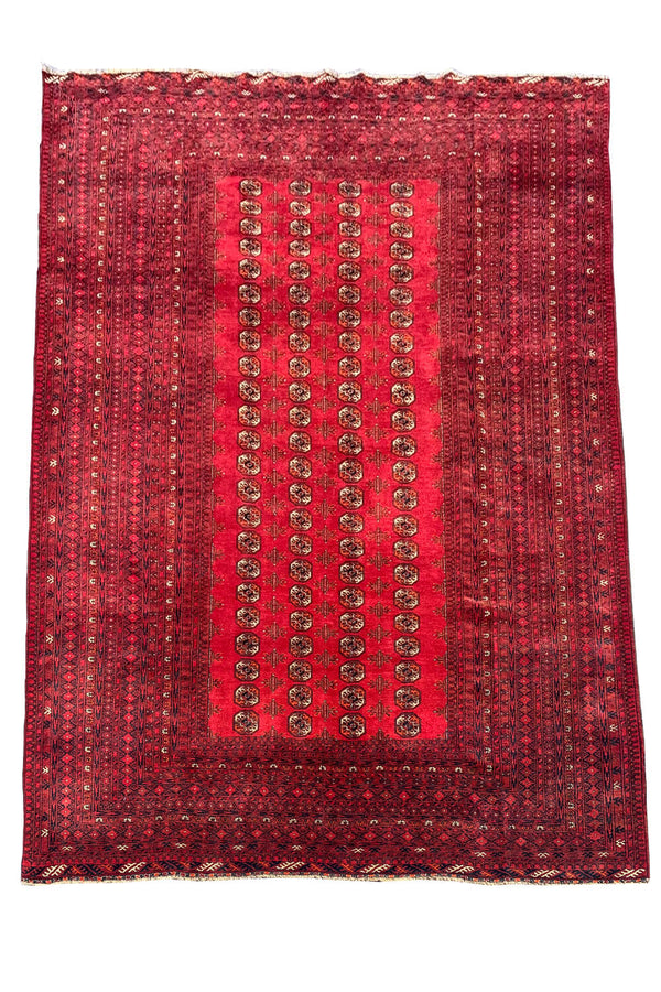 Authentic Hand Knotted Vintage Turkmen Felpah Wool Area Rug 12.9 X 10.0 Ft (346 Ger)
