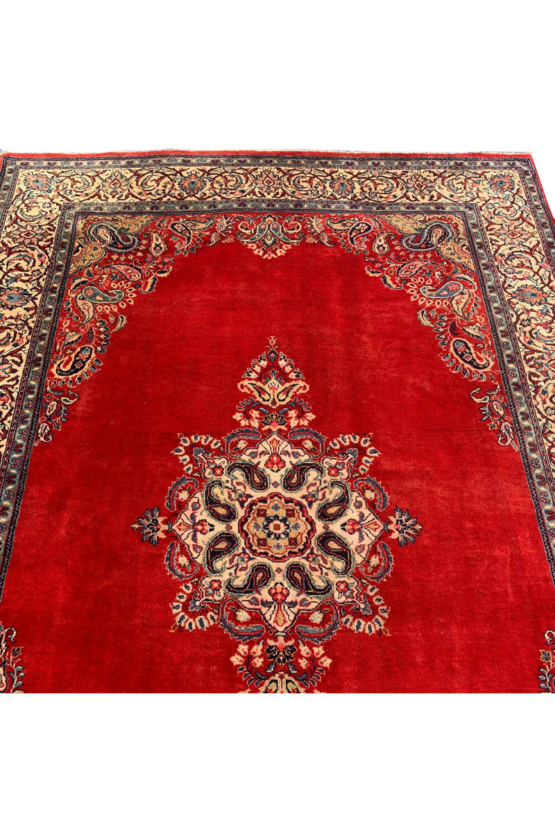 Authentic Hand Knotted Vintage Tabreez Wool Area Rug 10.5 X 7.1 Ft (379 Ger)