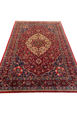 Authentic Hand Knotted Vintage Qashoun Wool Area Rug 9.11 X 6.8 Ft (361 Ger)