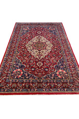 Authentic Hand Knotted Vintage Qashoun Wool Area Rug 9.11 X 6.8 Ft (361 Ger)