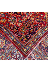 Authentic Hand Knotted Vintage Qashoun Wool Area Rug 10.8 X 6.5 Ft (363 Ger)