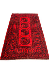 Authentic Hand Knotted Vintage Turkmen Felpah Wool Area Rug 7.5 X 4.7 Ft (370 Ger)