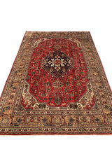 Authentic Hand Knotted Tabreez Wool Area Rug 10.1 X 6.8 Ft (404 Ger)