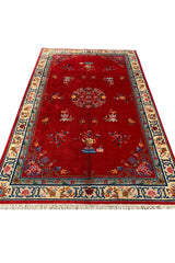 Authentic Hand Knotted Tibet Wool Area Rug 8.4 X 5.1 Ft (421 Ger)