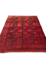 Authentic Hand Knotted Antique Turkmen Wool Area Rug 9.9 X 7.6 Ft (425 Ger)