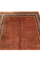 Authentic Hand Knotted Vintage Badam Gul Mir Wool Area Rug 7.10 X 5.5 Ft (426 Ger)