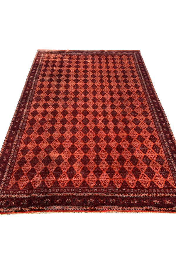 Authentic Hand Knotted Vintage Shrz Wool Area Rug 10.1 X 6.5 Ft (435 Ger)