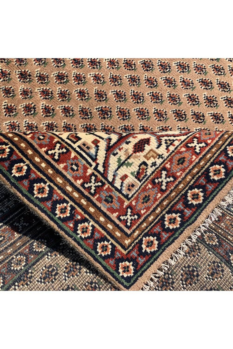 Authentic Hand Knotted Vintage Badam Gul Wool Area Rug 7.9 X 5.6 Ft (440 Ger)