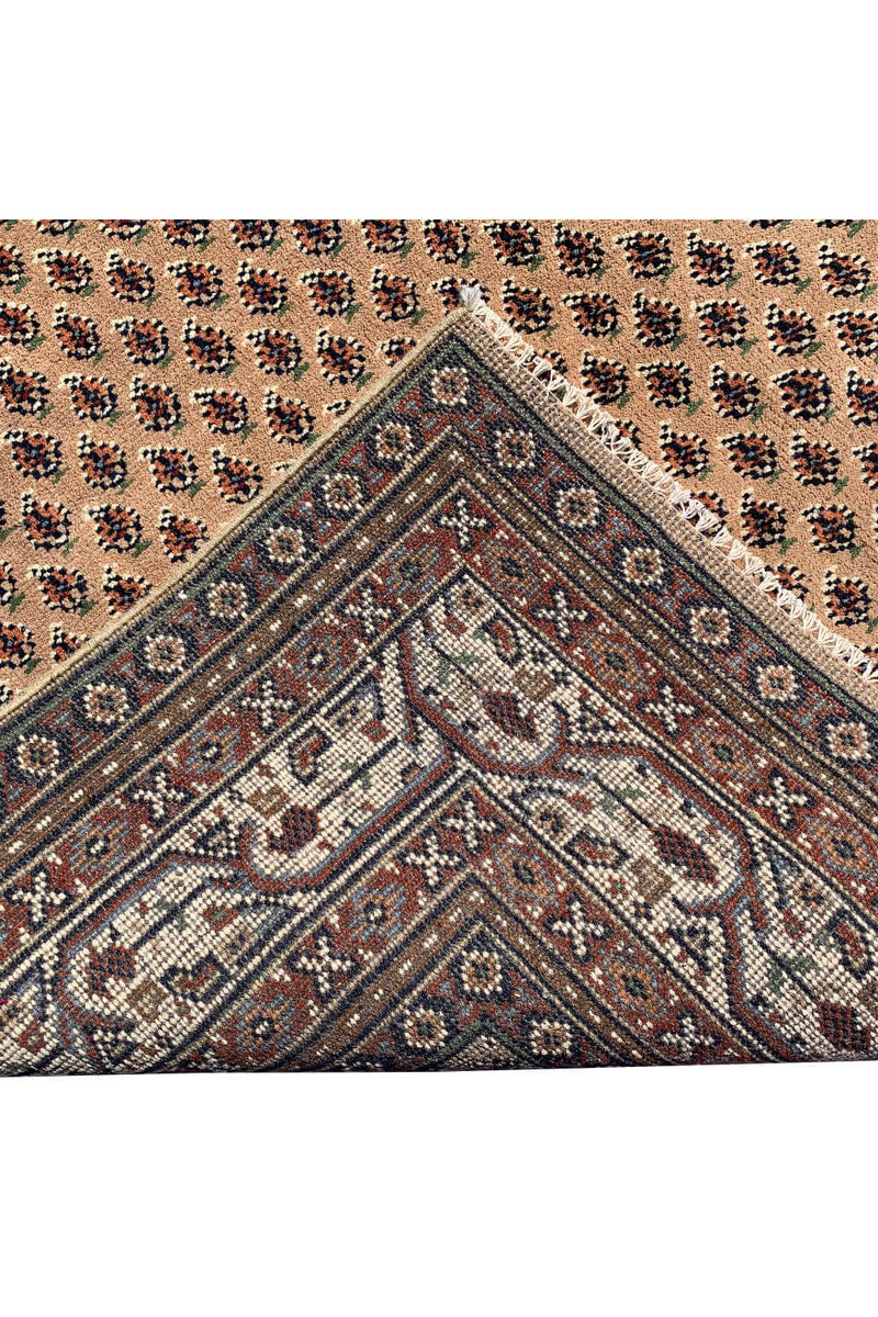 Authentic Hand Knotted Vintage Badam Gul Wool Area Rug 7.9 X 5.6 Ft (440 Ger)