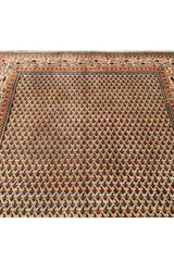 Authentic Hand Knotted Vintage Badam Gul Wool Area Rug 9.8 X 6.3 Ft (441 Ger)