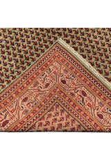 Authentic Hand Knotted Vintage Badam Gul Wool Area Rug 9.8 X 6.3 Ft (441 Ger)