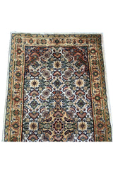 VINTAGE TAJ RUG 4.7 X 2.5 FT