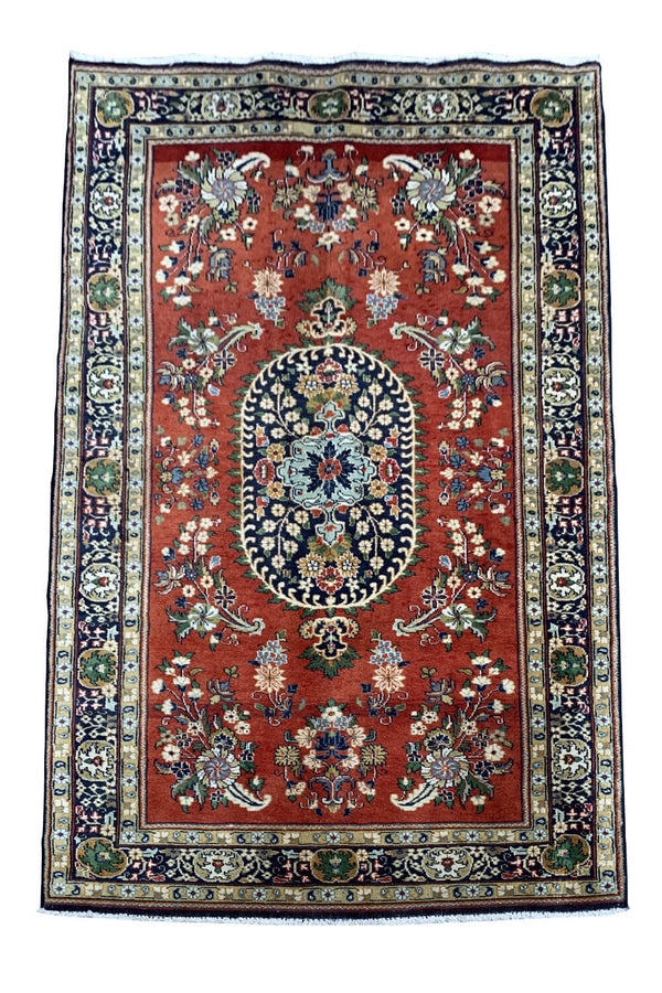 VINTAGE AGRA RUG 4.11 X 3.0 FT