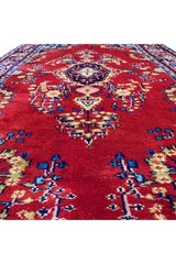 Authentic Hand Knotted Vintage Indo Wool Area Rug 5.6 X 3.2 Ft (177 Ger)