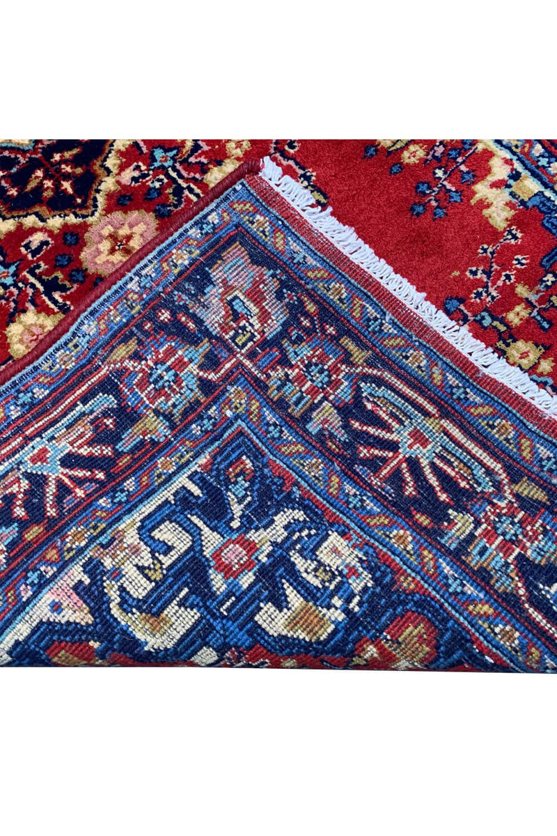 Authentic Hand Knotted Vintage Indo Wool Area Rug 5.6 X 3.2 Ft (177 Ger)