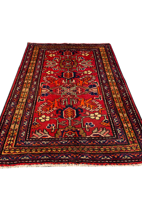 VINTAGE BAGHTIYAAR RUG 4.11 X 3.6 FT