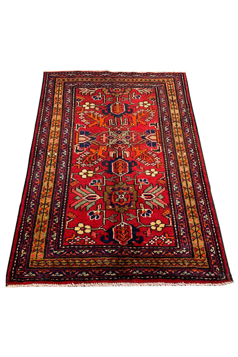 VINTAGE BAGHTIYAAR RUG 4.11 X 3.6 FT