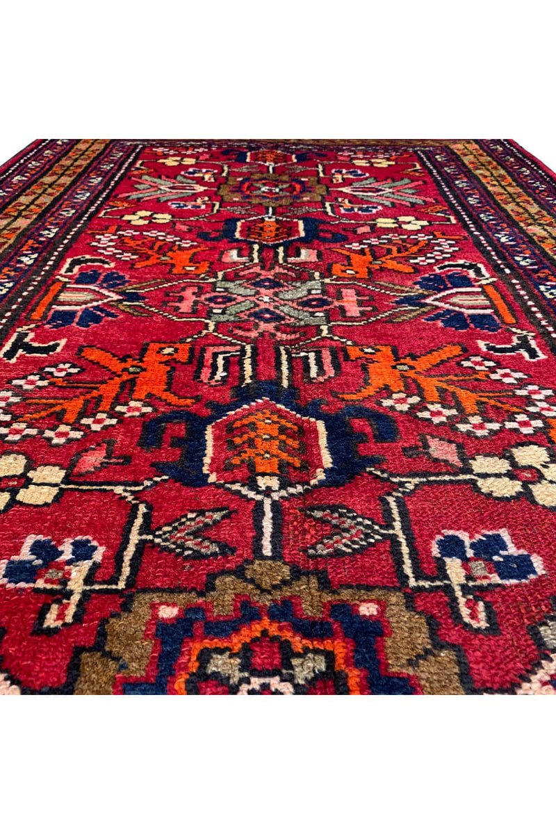 VINTAGE BAGHTIYAAR RUG 4.11 X 3.6 FT