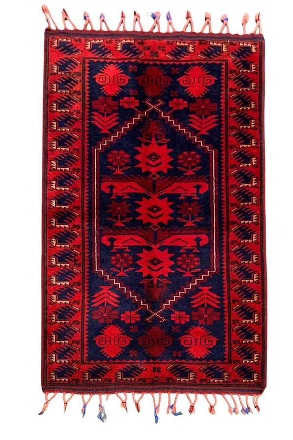 VINTAGE BAGHTIYAAR RUG 4.4 X 2.9 FT