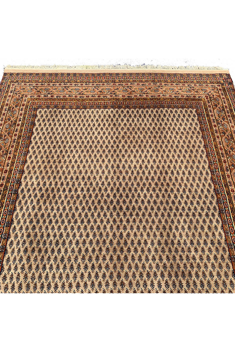 Authentic Hand Knotted Vintage Badam Gul Mir Wool Area Rug 9.11 X 6.7 Ft (389 Ger)