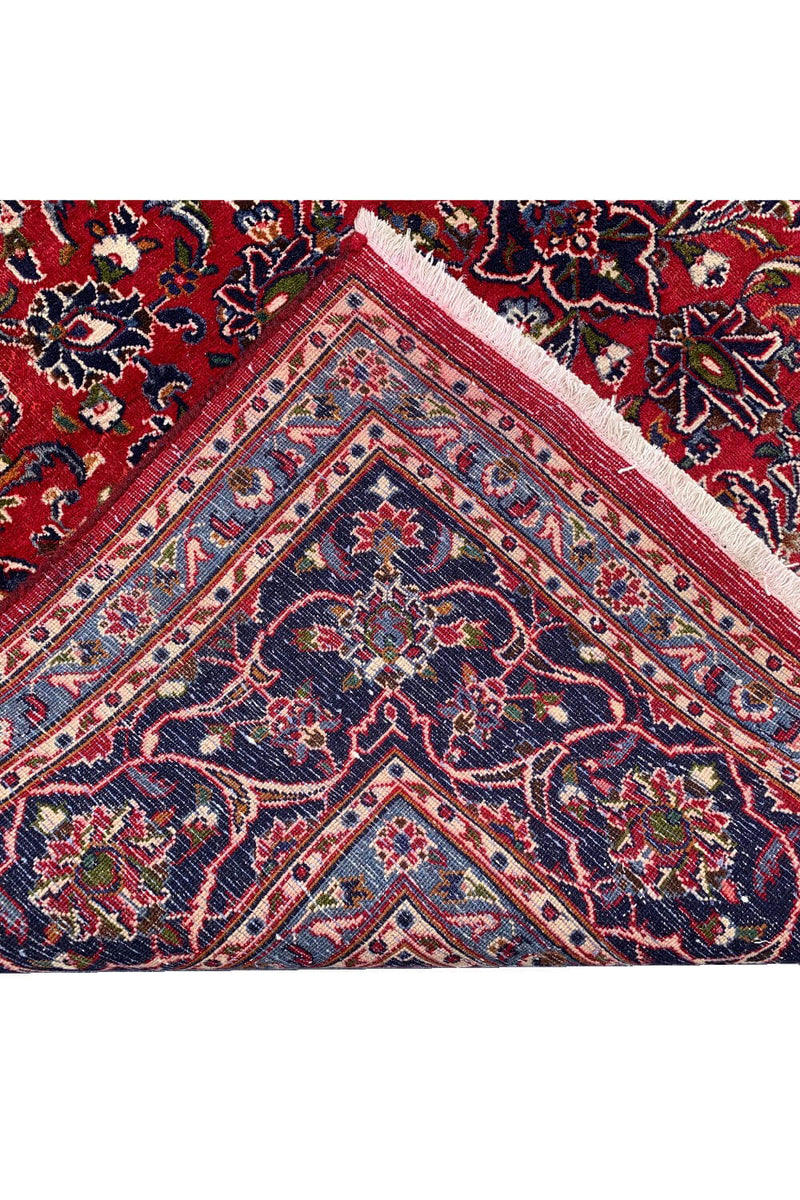 Distressed Hand Knotted Qashoun Wool Area Rug 9.7 X 6.6 Ft (391 Ger)