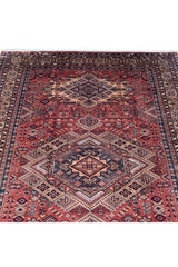 VINTAGE BOKHARA JHALDAR RUG 5.11 X 2.3 FT