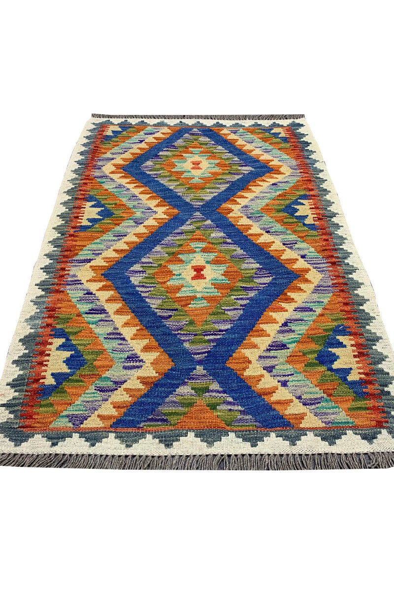 CHOBI WOVEN KILIM 3.11 x 2.9 Ft