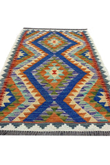 CHOBI WOVEN KILIM 3.11 x 2.9 Ft