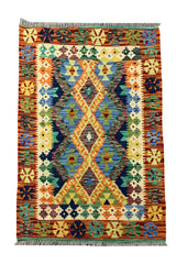 CHOBI WOVEN KILIM 4.8 x 2.9 Ft